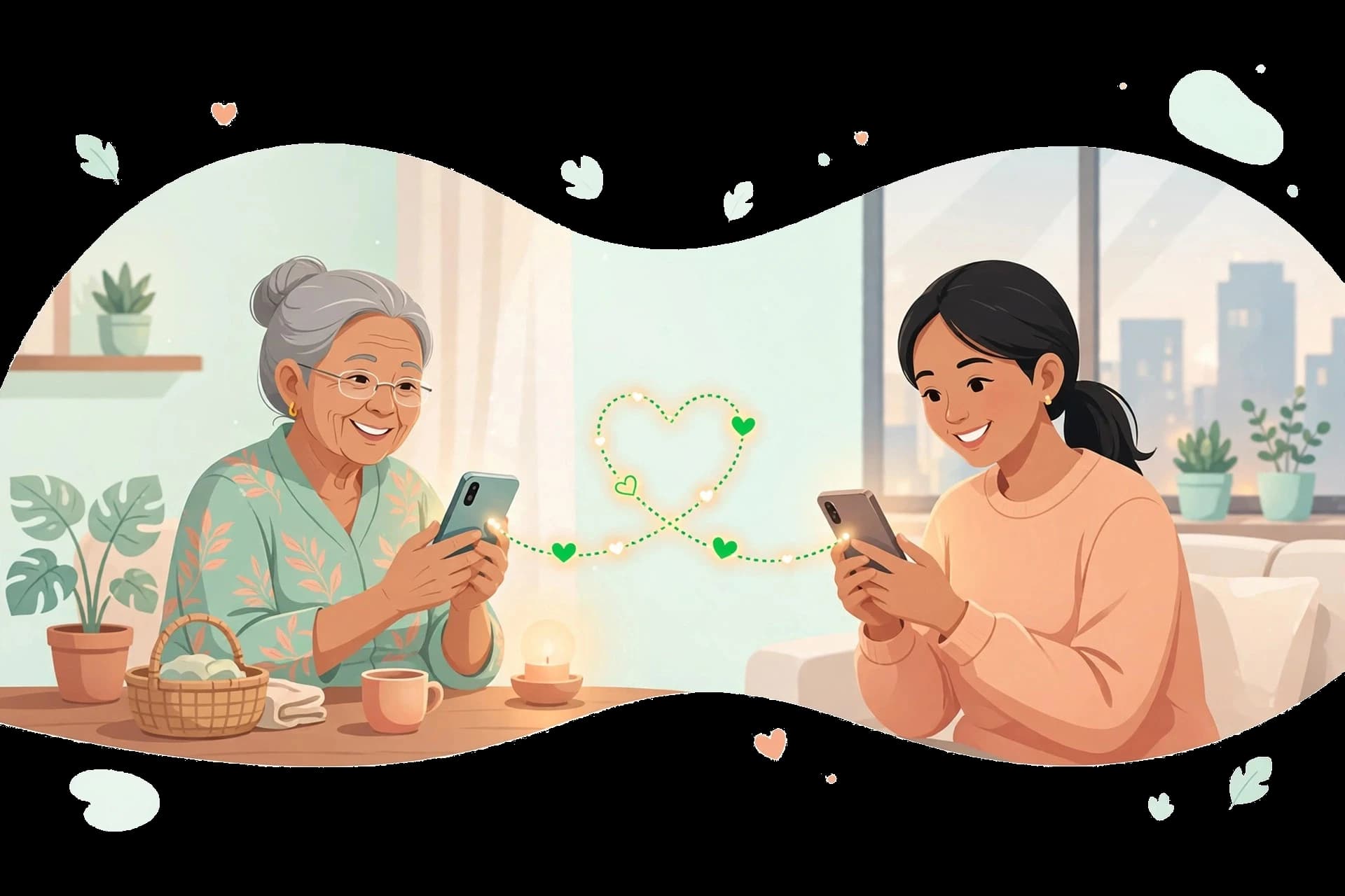 แม่ที่บ้านและลูกในเมือง เชื่อมถึงกันทุกวันผ่านน้องห่วงใย